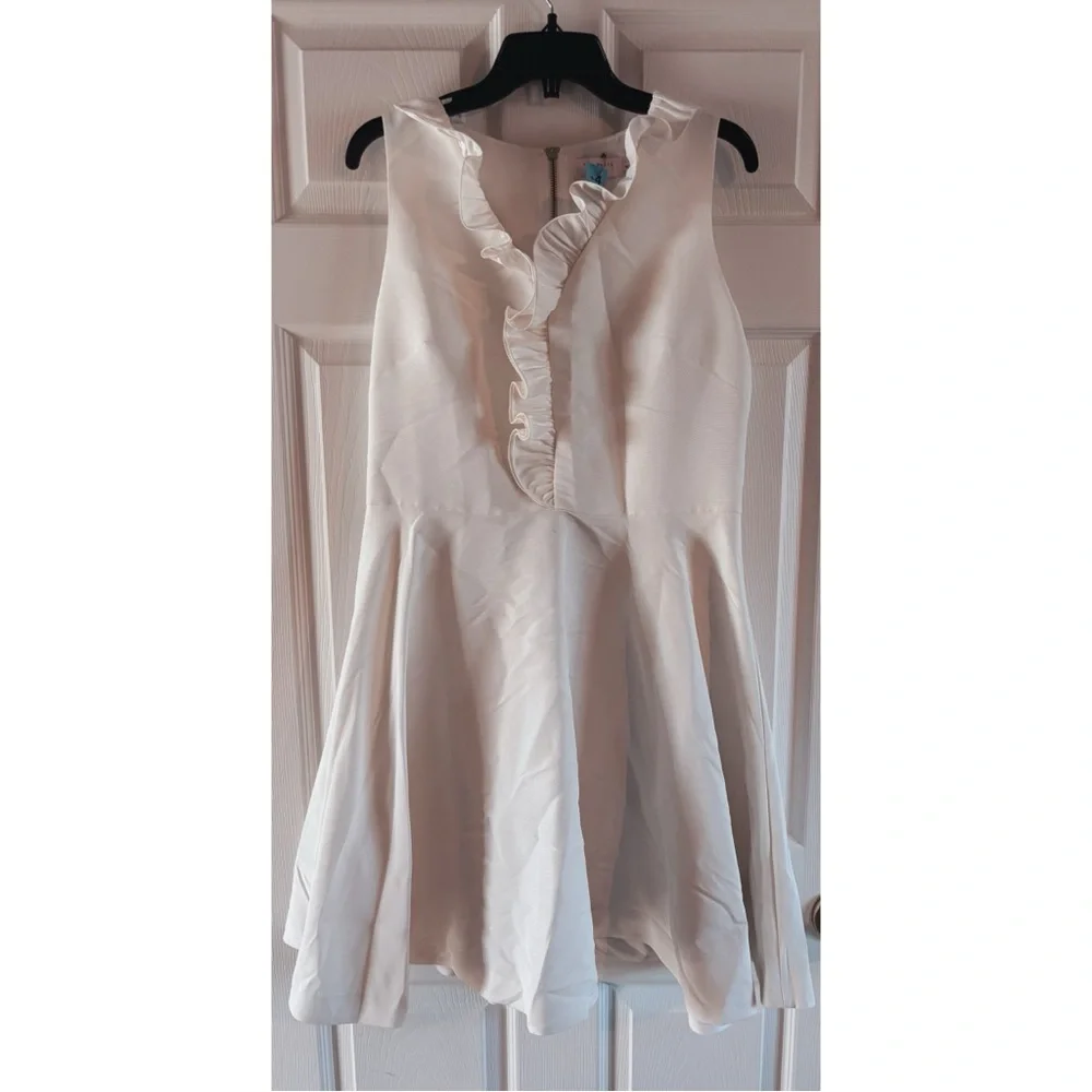 Ted Baker Cream Ruffled Dress - Picture 1 of 6